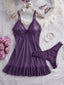 Nuisette babydoll résille transparente pois ourlet volants années 1950