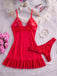 Nuisette babydoll en résille transparente à pois et ourlet volanté années 1950 - 8