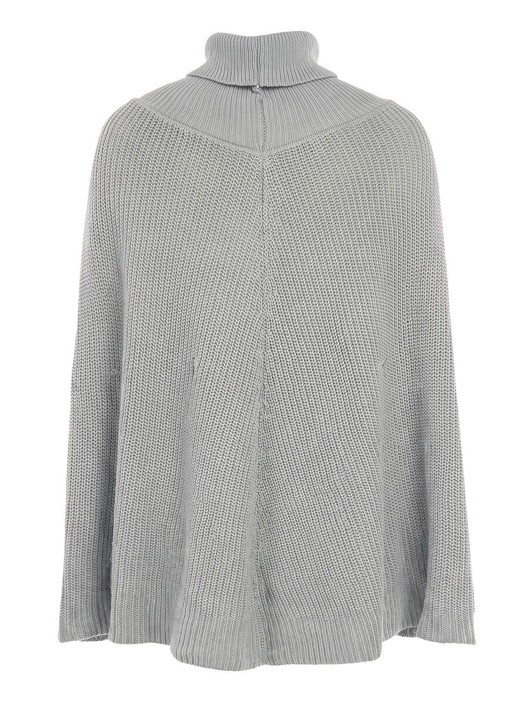 Pull en Maille à Col Roulé et Manches Superposées Style Cape Années 1950 - 2