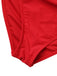 Close-up of red swim shorts on a white background