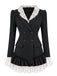 Robe blazer à col à revers en dentelle et ourlet volanté années 1960 - 1
