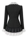 Robe blazer à col à revers en dentelle et ourlet volanté années 1960 - 2