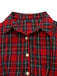 Robe chemise rouge à carreaux et ceinture Années 1950 - 3