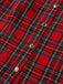 Robe chemise rouge à carreaux et ceinture Années 1950 - 5