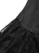 [Prévente] Robe corset noire gothique victorienne à dentelle et volants Années 1970 - 6
