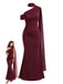 Robe de soirée sirène à col dos-nu asymétrique et fronces Années 1930 - 1