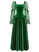 [Prévente] Robe vert lac en velours à manches en mousseline et nœud années 1930 - 3