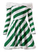 [Prévente] Robe Verte de Noël à Rayures Sucre d’Orge et Épaules Dénudées Années 1950 - 2