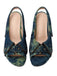 Sandales à plateforme en denim tie-dye bleu et vert, clous étoilés et bride arrière - 2