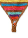 Multicolore Rayé Pompon Crochet Halter Ensemble Bikini Années 1970 6