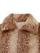 Veste courte marron en fausse fourrure à imprimé cerfs Années 1950 - 3