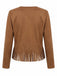 Veste western marron en suédine à clous et franges années 1970 - 2