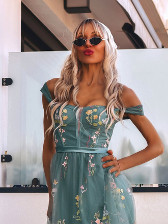 Robe en maille florale à lacets et baleines des années 1930