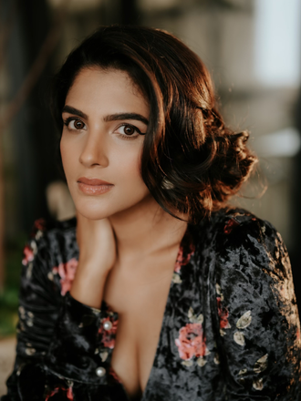 Robe queue de poisson en velours rose noir des années 1930