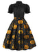 [Prévente] Robe à nœud papillon citrouille d'Halloween des années 1950