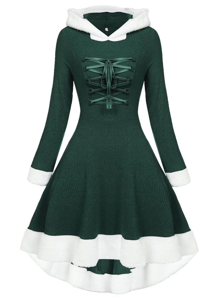 Robe de Noël Vintage Année 50 Avec Chapeau Bordeaux Pin Up
