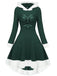 Robe de Noël Vintage Année 50 Avec Chapeau Bordeaux Pin Up