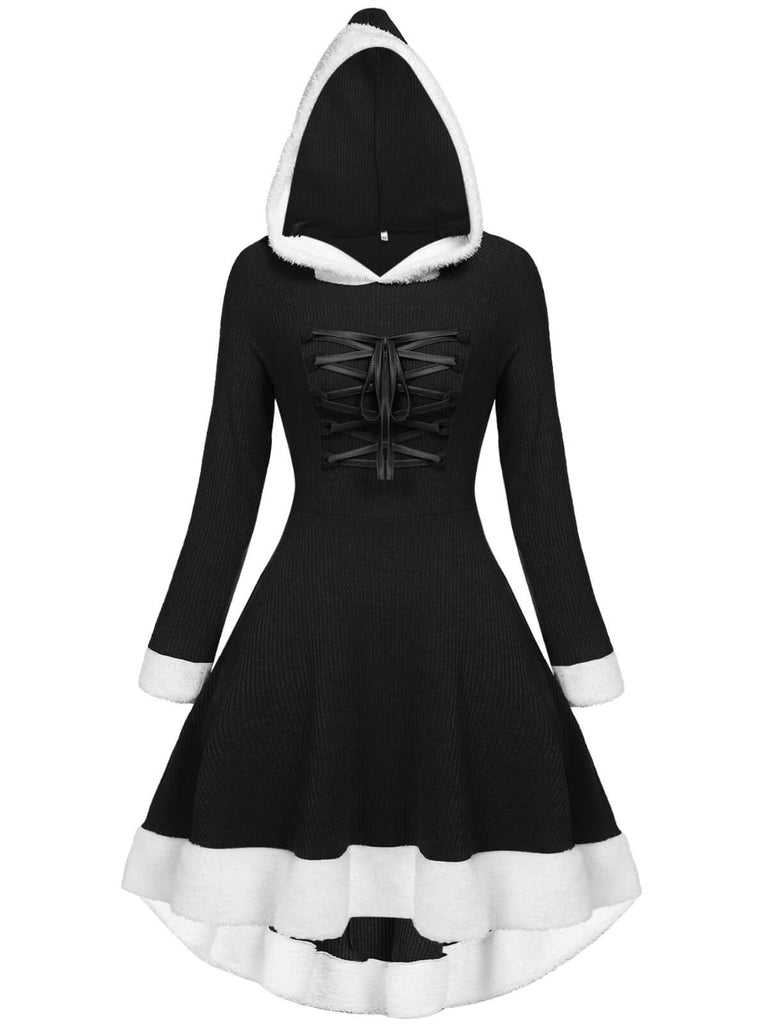 Robe de Noël Vintage Année 50 Avec Chapeau Bordeaux Pin Up