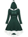 Robe de Noël Vintage Année 50 Avec Chapeau Bordeaux Pin Up