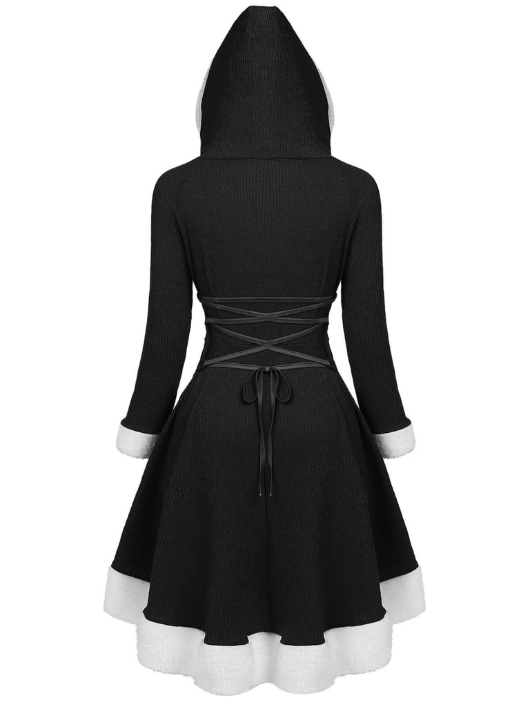 Robe de Noël Vintage Année 50 Avec Chapeau Bordeaux Pin Up