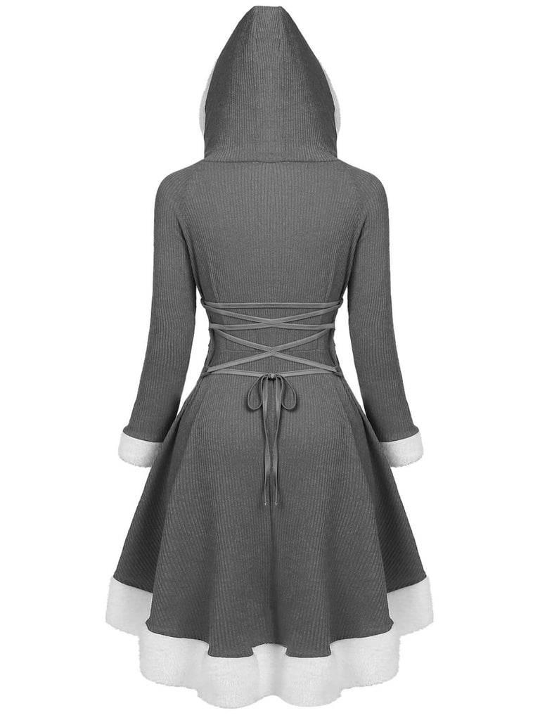 Robe de Noël Vintage Année 50 Avec Chapeau Bordeaux Pin Up