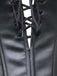 Corset en dentelle gothique en cuir noir Steampunk