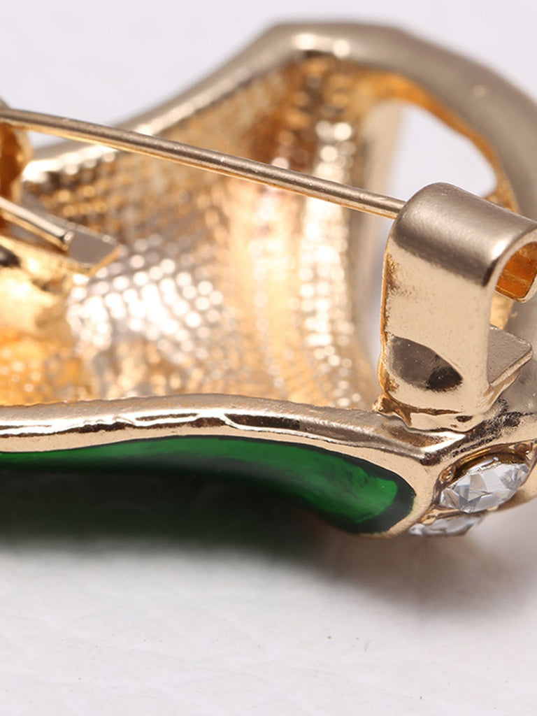 Broche Strass Cloches De Noël Rétro