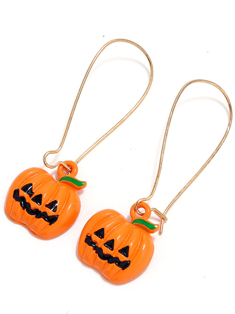 Boucles d'Oreilles Pendant Citrouille Toussaint Halloween