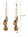 Boucles d'Oreilles avec Chaîne Longue Citrouille Toussaint Halloween