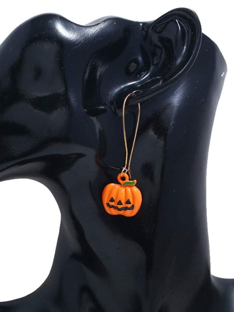 Boucles d'Oreilles Pendant Citrouille Toussaint Halloween