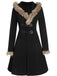 Manteau Vitnage Années 50 Garnie de Fourrure à Boucle