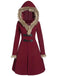 Manteau Vitnage Années 50 Garnie de Fourrure à Boucle