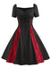 Robe Rockabilly Swing Vintage Année 50 Dentelle Lacets Cocktail Chic