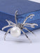 Broche d'Araigné Blanc Vintage Accessoire Halloween Toussaint