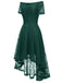 Robe en dentelle florale à épaules dénudées des années 1950