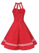Robe Rockabilly Rouge à Pois des Années 1950
