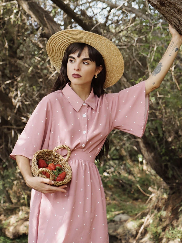 Jupe a pois sales vintage