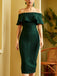 Robe de Soirée Verte Année 60 Aux Épaules Dénudées Cocktail Chic et Classe