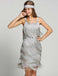 [Produits en Liquidation] Robe Charleston Vintage Année 20 Gatsby à Franges avec Ceinture Cocktail Chic