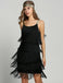 Robe Charleston Cocktail Vintage Année 20 à Franges Gatsby avec Ceinture Chic