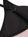 Maillot de bain 1940s rose patchwork à bretelles spaghetti