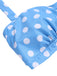 Ensemble de bikini dos nu bleu à pois années 1950