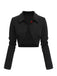 Veste courte en maille texturée noire