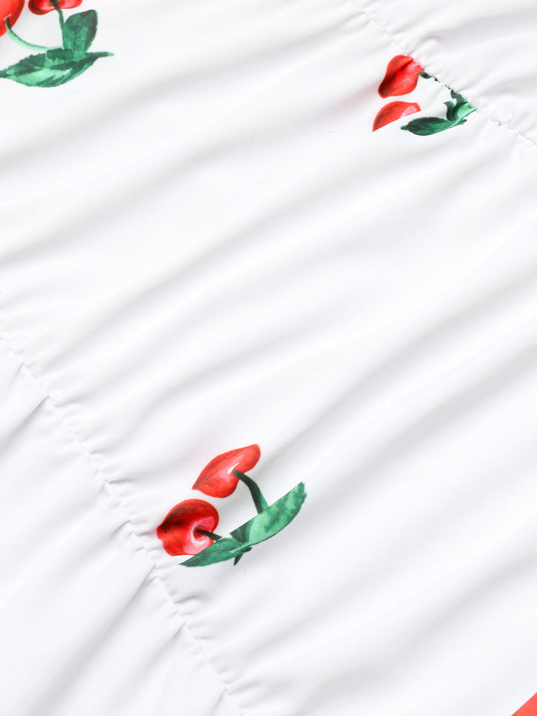 Maillot de Bain Une Pièce cerise été rétro