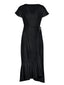 Robe Longue Vintage Année 40 Solide à Volants Pin Up
