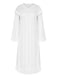 Chemise de nuit blanche à manches lanterne solide des années 1960