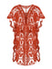 Cache maillot creux brodé rouge des années 1960