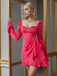 Robe à manches évêque à col en cœur des années 1960
