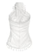 Cache maillot blanc années 1960 à pampilles