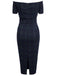 Robe Crayon Vintage Bleu Année 60 À Carreaux Cocktail Pin up